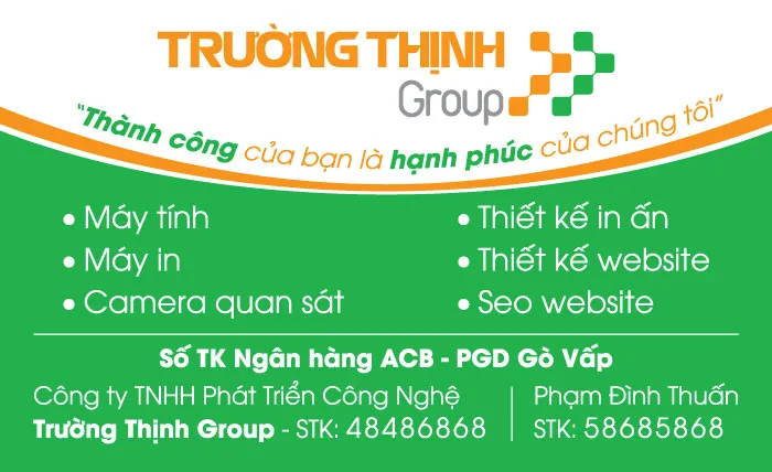 Mặt sau name card