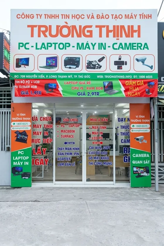 Mặt tiền cửa hàng tại 709 Nguyễn Xiển, Long Thạnh Mỹ, Thủ Đức, TP.HCM